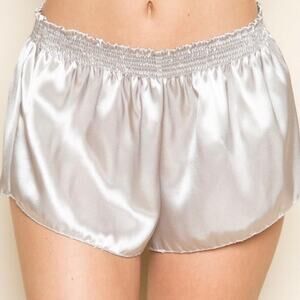 Brandy Melville Silver Satin Shorts